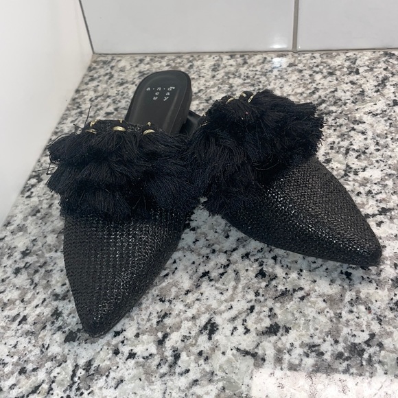 a new day Shoes - A New Day black slip on shoes with tassels and pointed toe. Vintage.